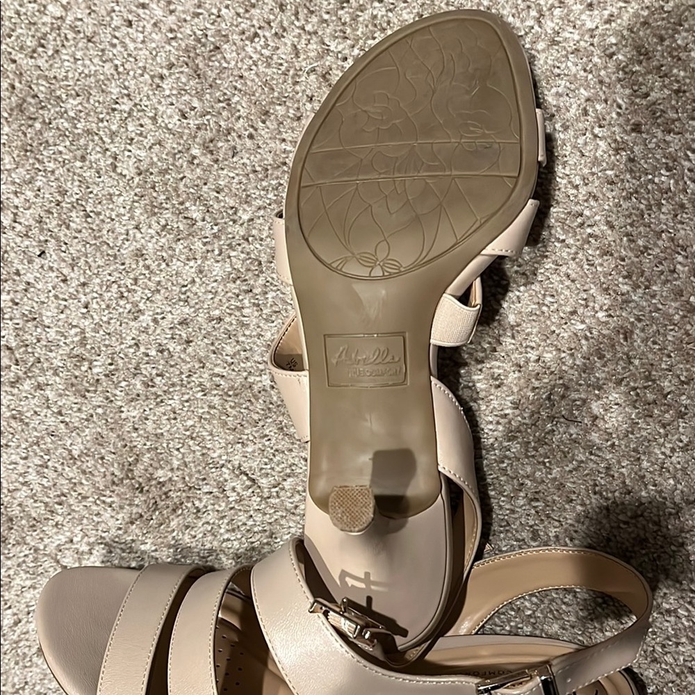 Taupe Strappy Heels 7 Abella Francine - Picture 3 of 4
